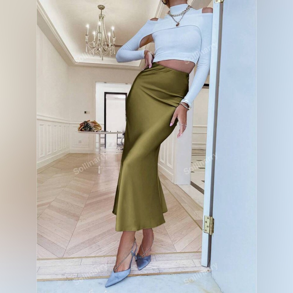 NWOT Shein Satin Maxi Skirt
